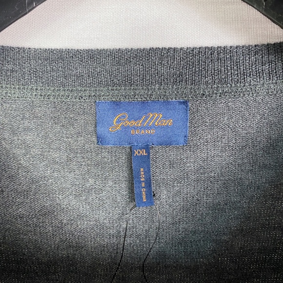 Goodman Brand Mens Long Sleeve Wool Sweater in Charcoal Heather Size XXL - Picture 6 of 9